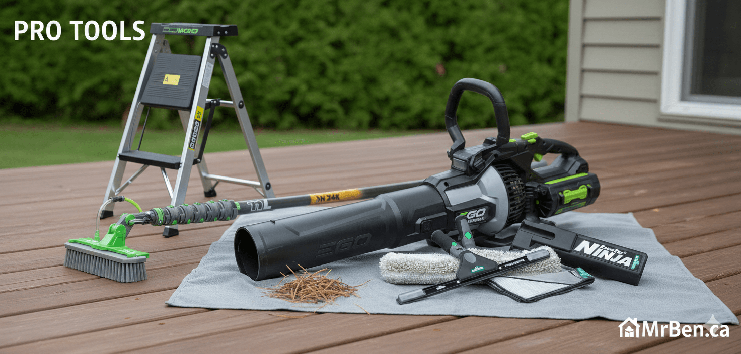 Au-delà de la raclette : un aperçu des outils professionnels pour le nettoyage des vitres et des gouttières